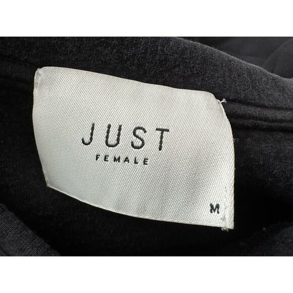 JUST FEMALE Womens Sweatshirt Black OSAKA TIGERS Pullover Spellout Size M - Picture 4 of 9